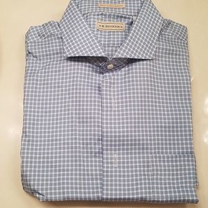 H. Stockton Blue & White Basket Weave Shirt